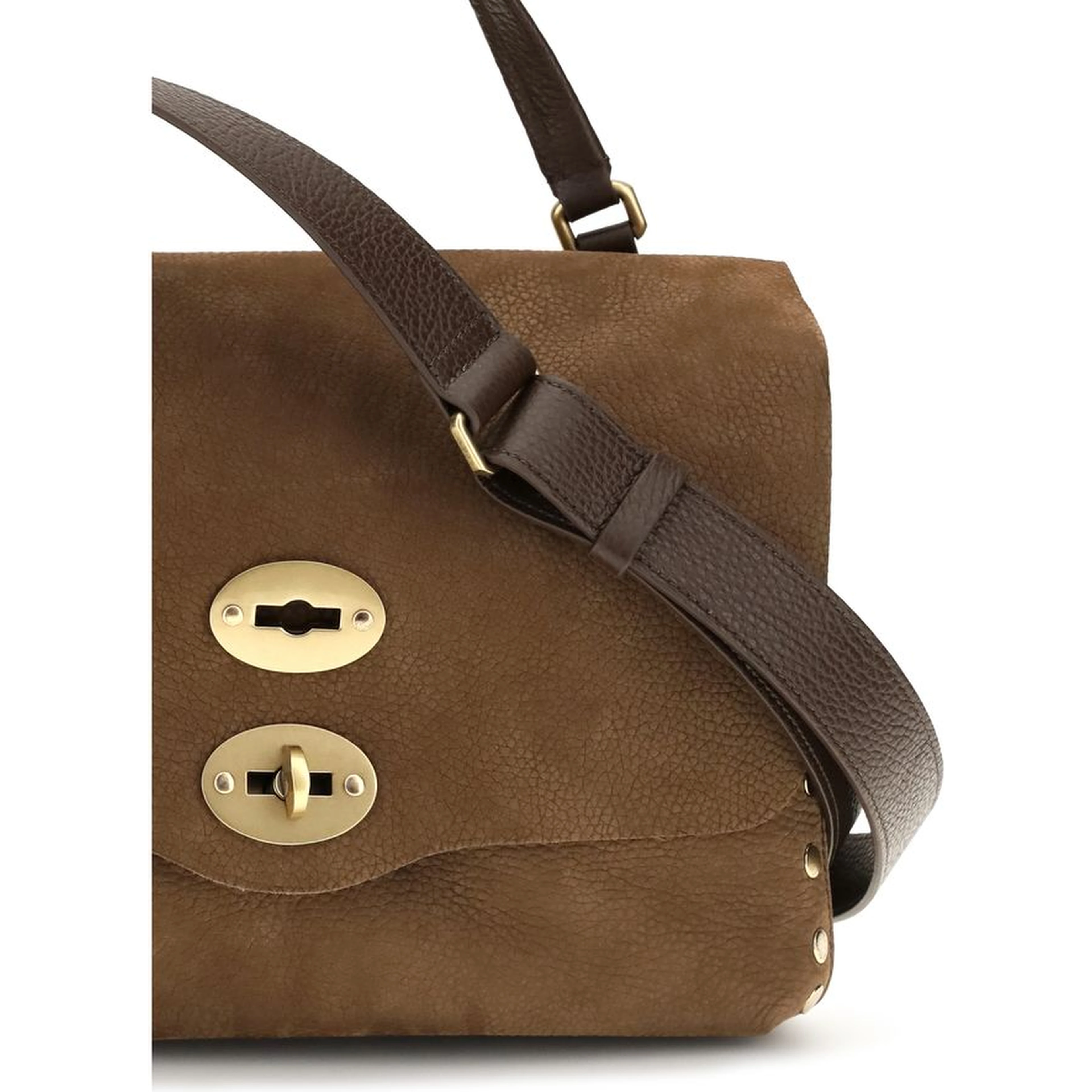 Brown Suede Leather Shoulder Bag