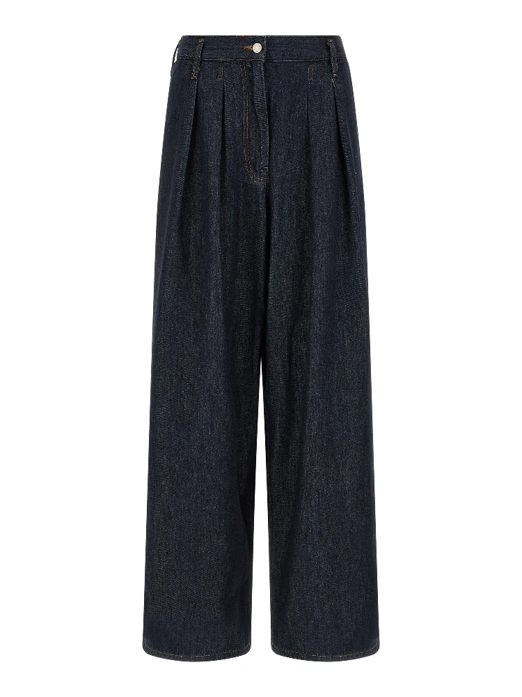 Blue Cotton Relaxed Fit Jeans