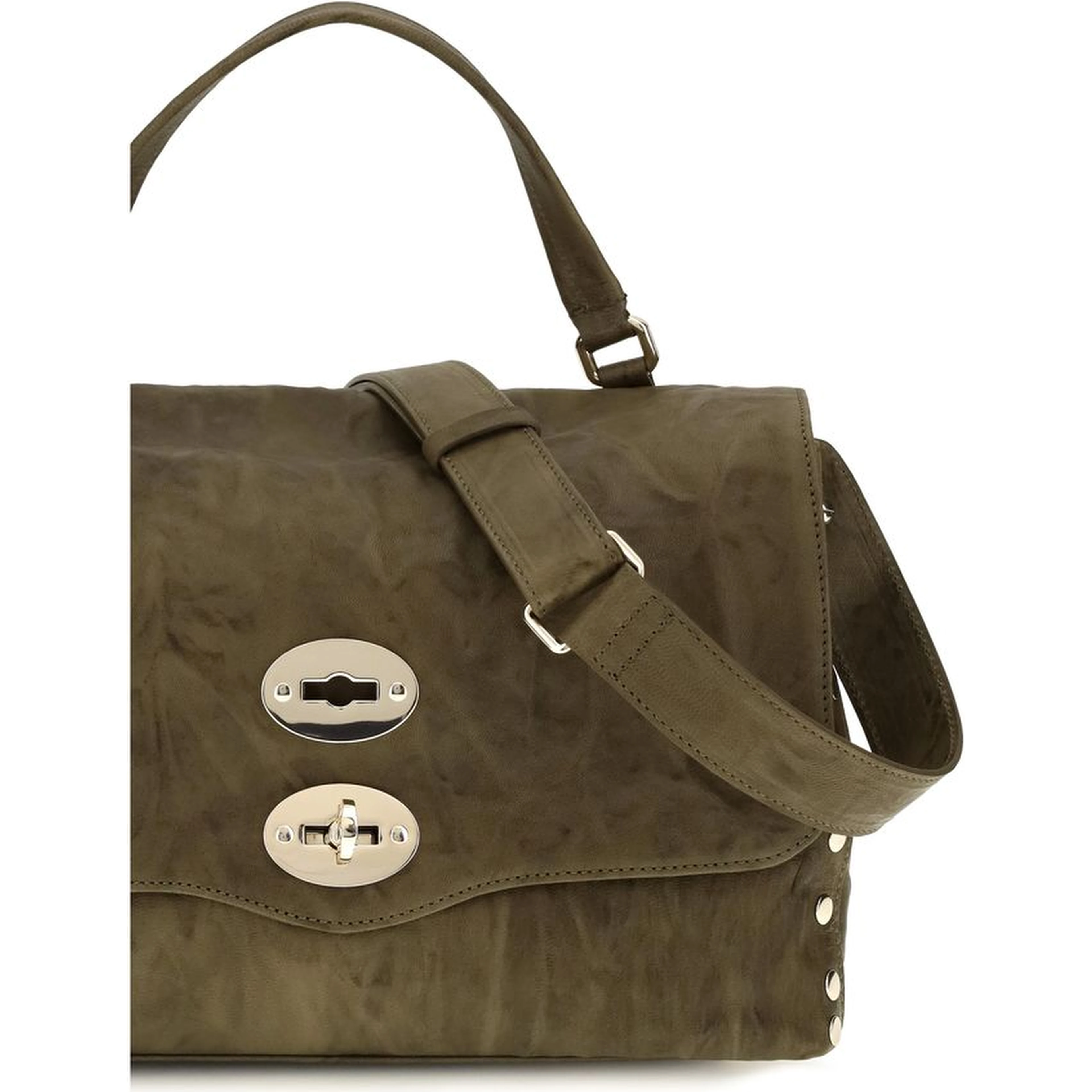 Brown Suede Leather Shoulder Bag