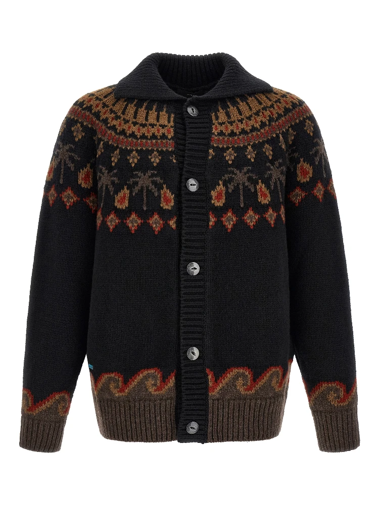 Black Wool Cardigan
