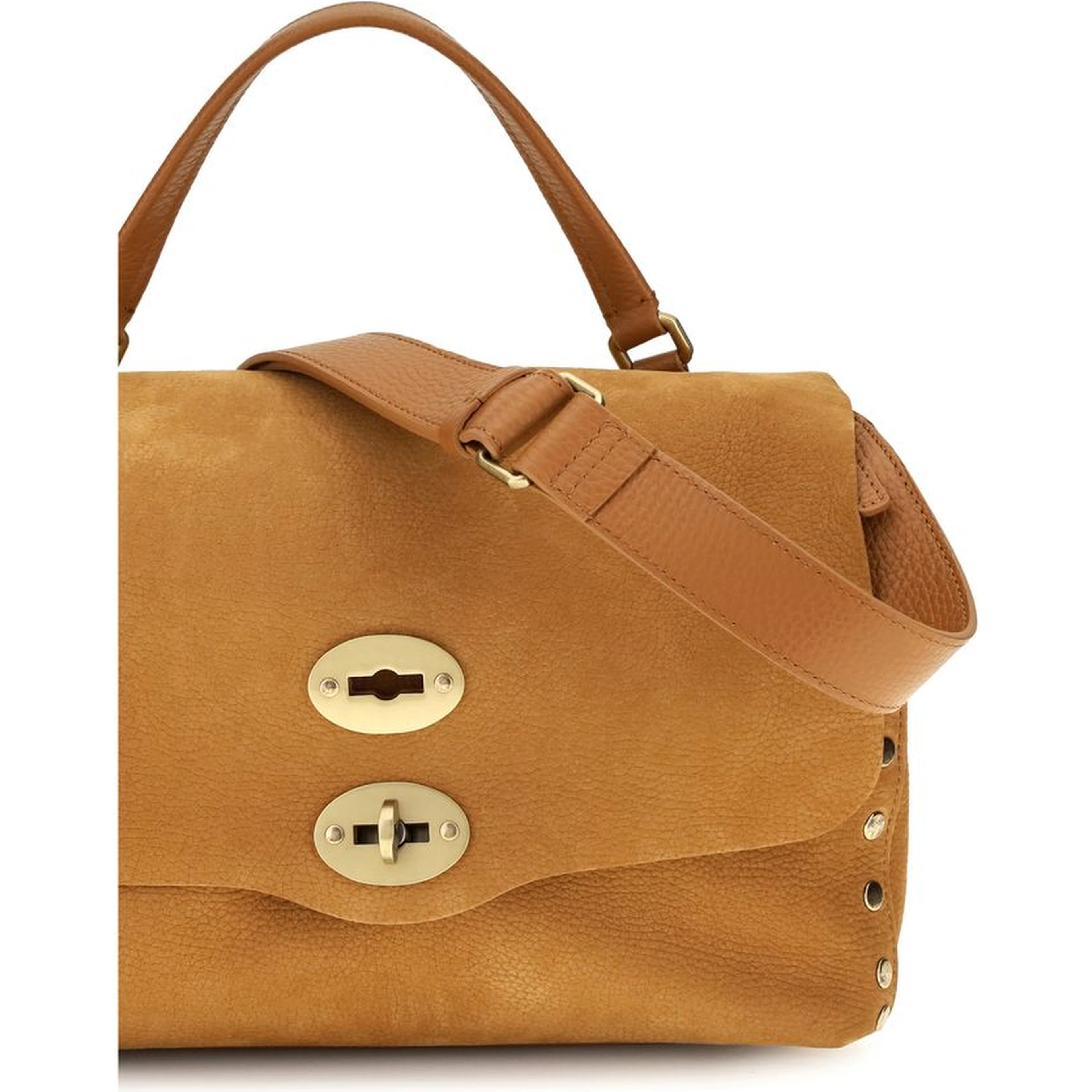Beige Suede Leather Shoulder Bag