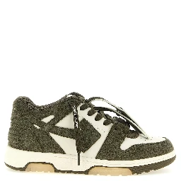 Bicolor Cowhide Athletic Sneakers
