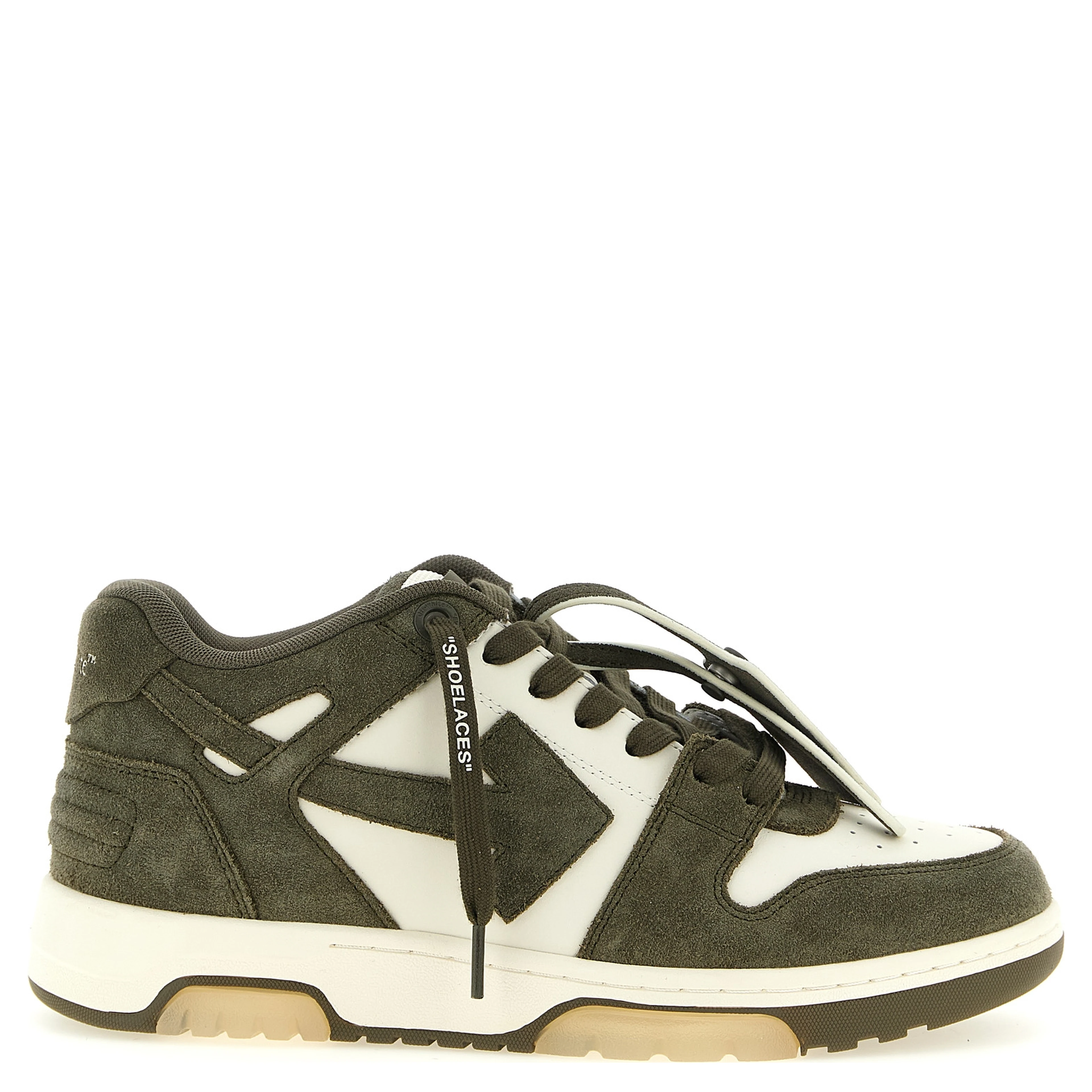 Bicolor Cowhide Athletic Sneakers