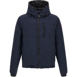 Blue Polyamide Full-Length Jacket