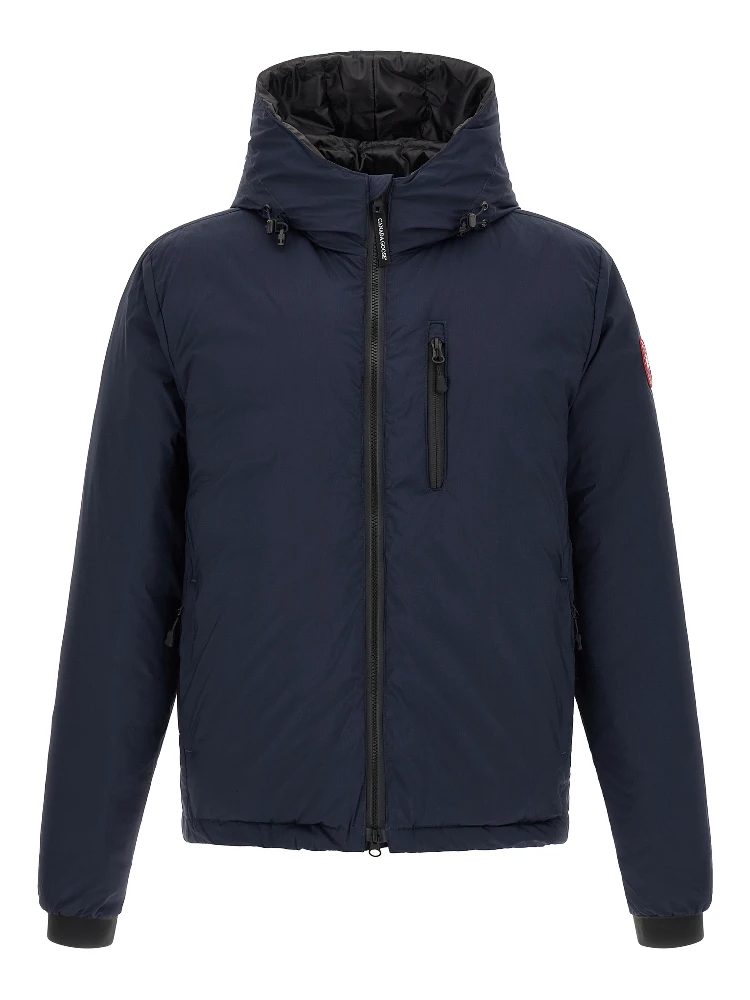 Blue Polyamide Full-Length Jacket