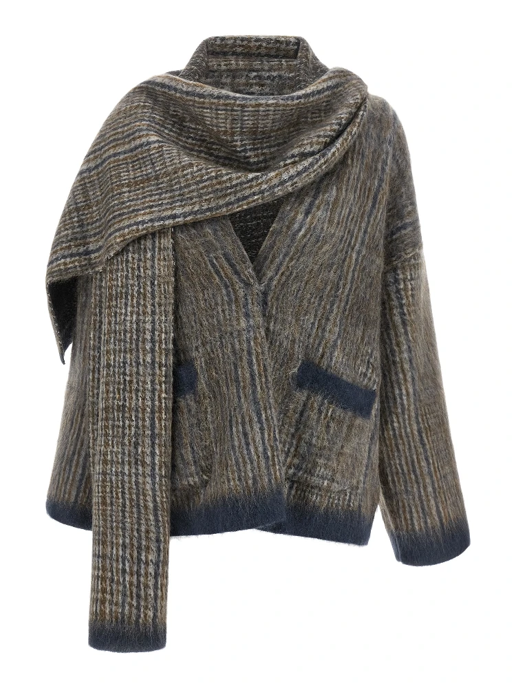 Gray Wool Cardigan