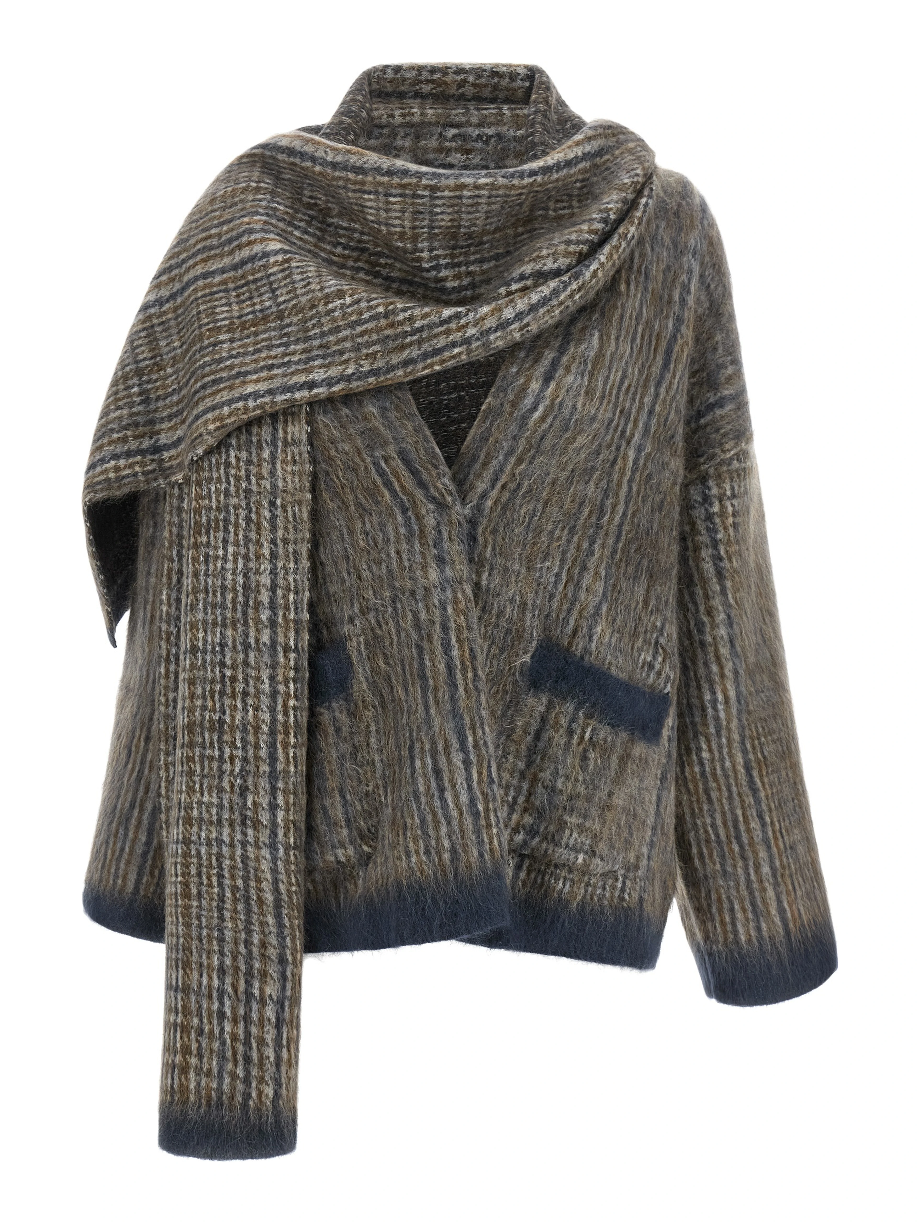 Gray Wool Cardigan