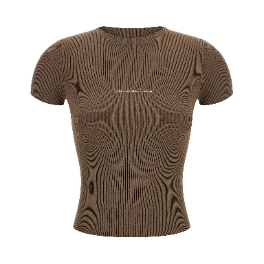 Brown Polyamide T-Shirt