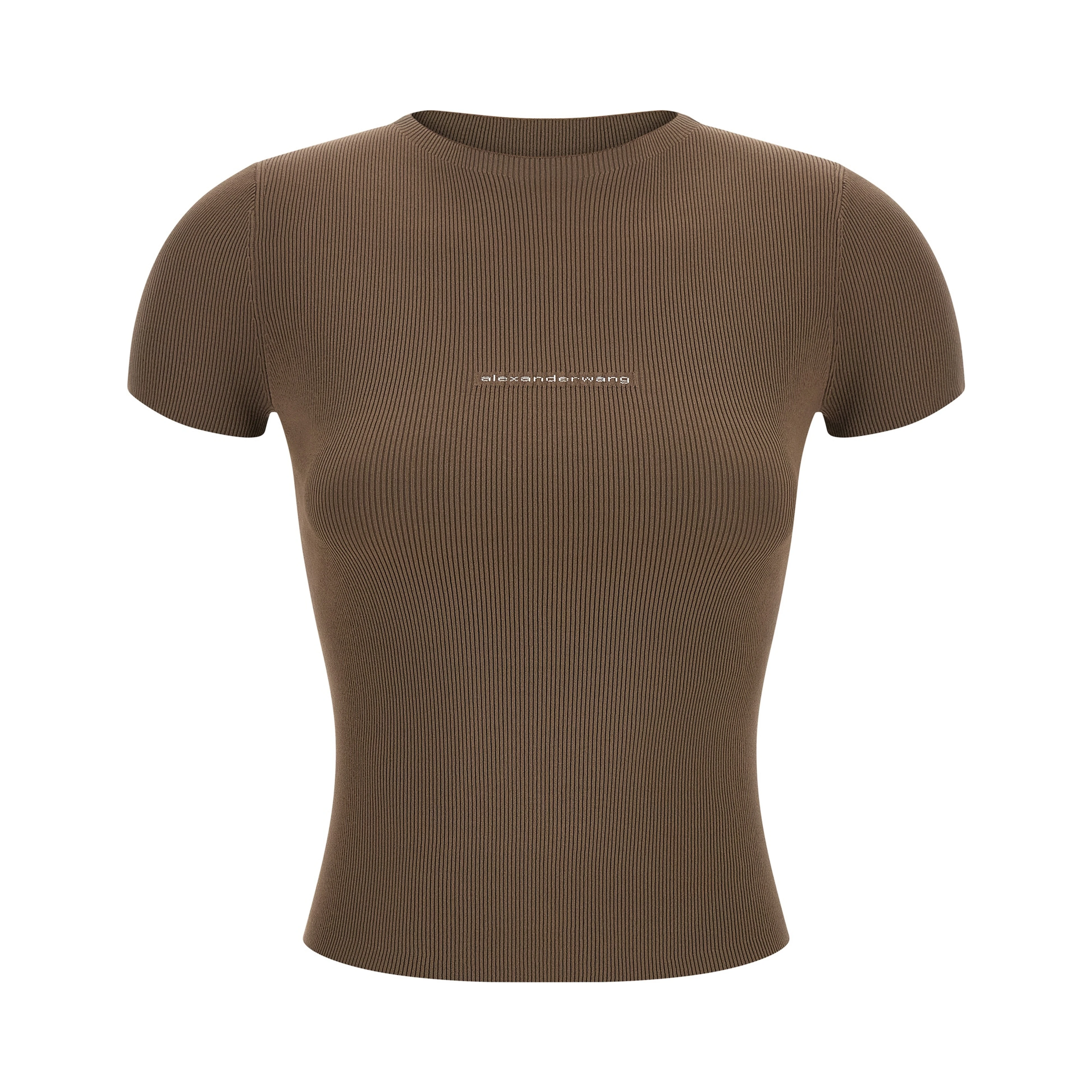 Brown Polyamide T-Shirt