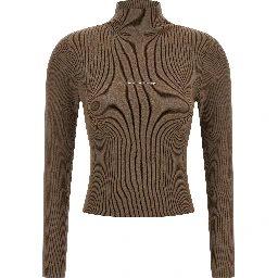 Beige Polyamide Cardigan