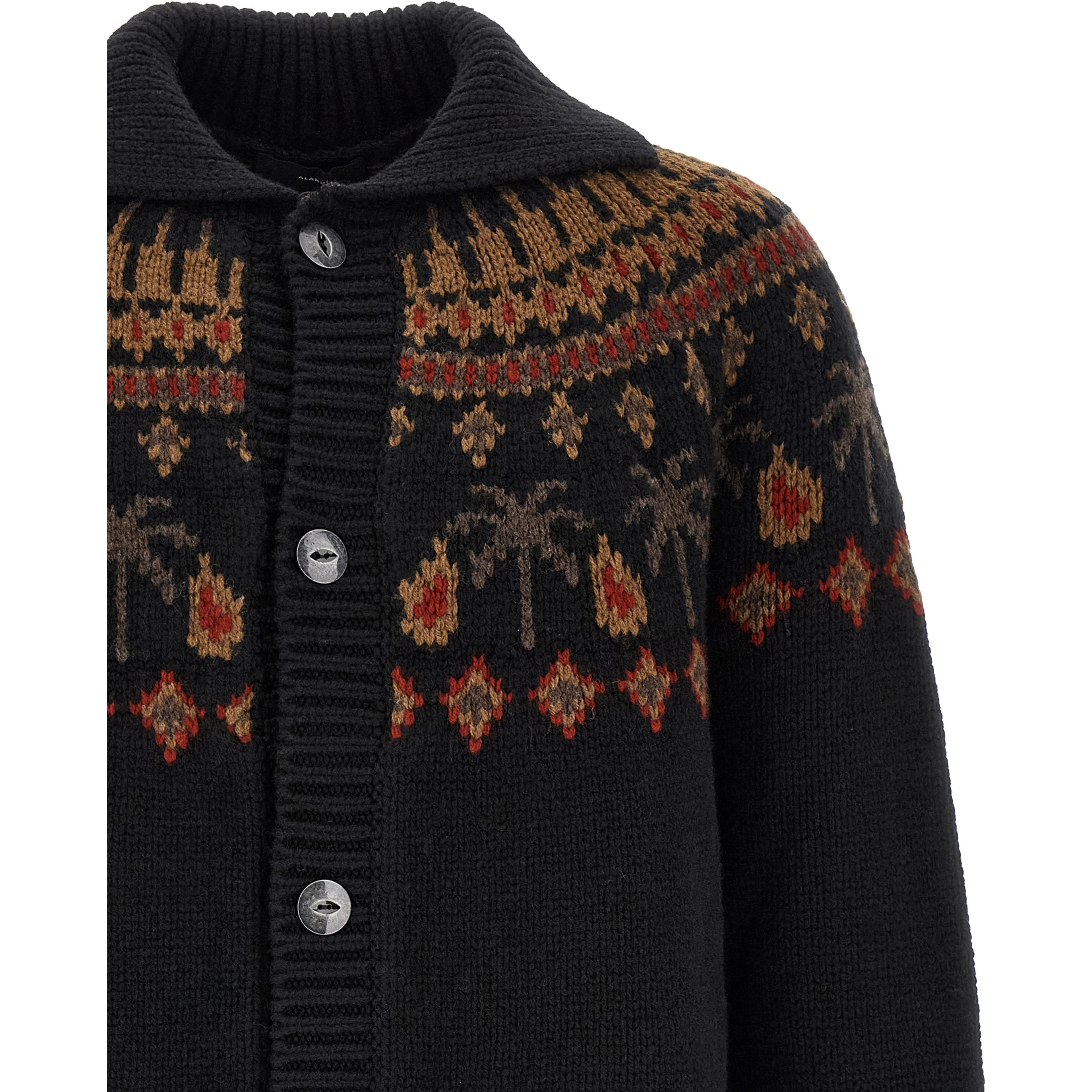 Black Wool Cardigan