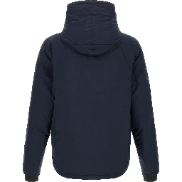 Blue Polyamide Full-Length Jacket