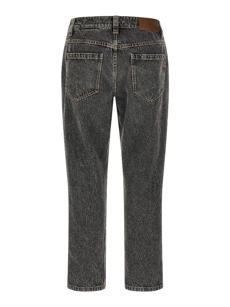 Gray Cotton Straight-Leg Jeans alternative