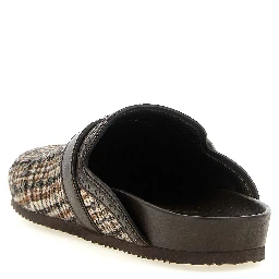 Brown Alpaca Leather Clogs