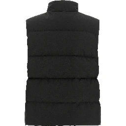 Black Polyester Sleeveless Jacket