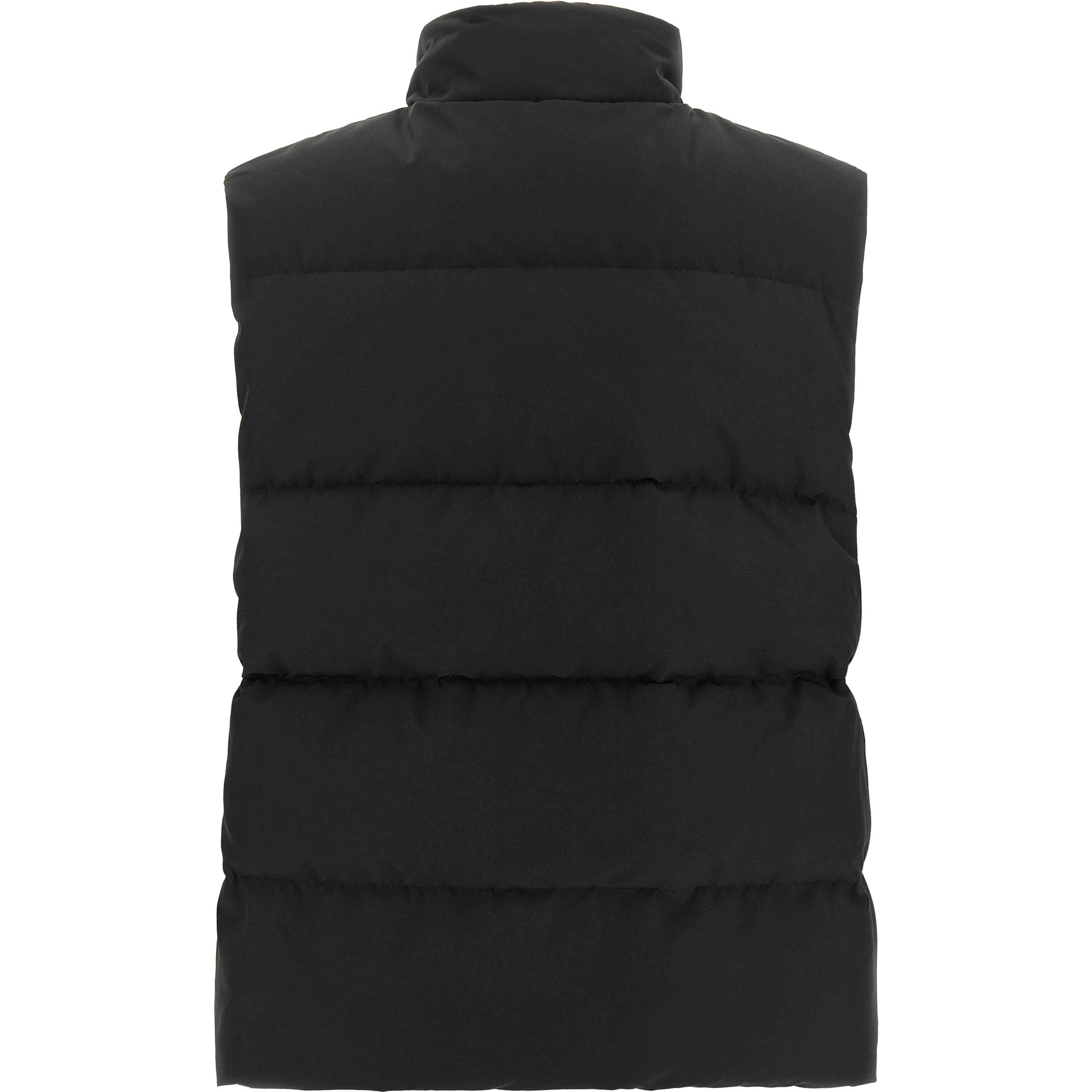 Black Polyester Sleeveless Jacket