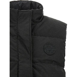 Black Polyester Sleeveless Jacket