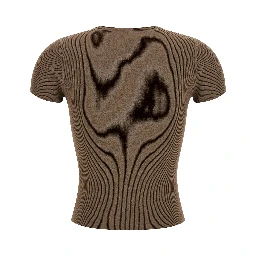 Brown Polyamide T-Shirt