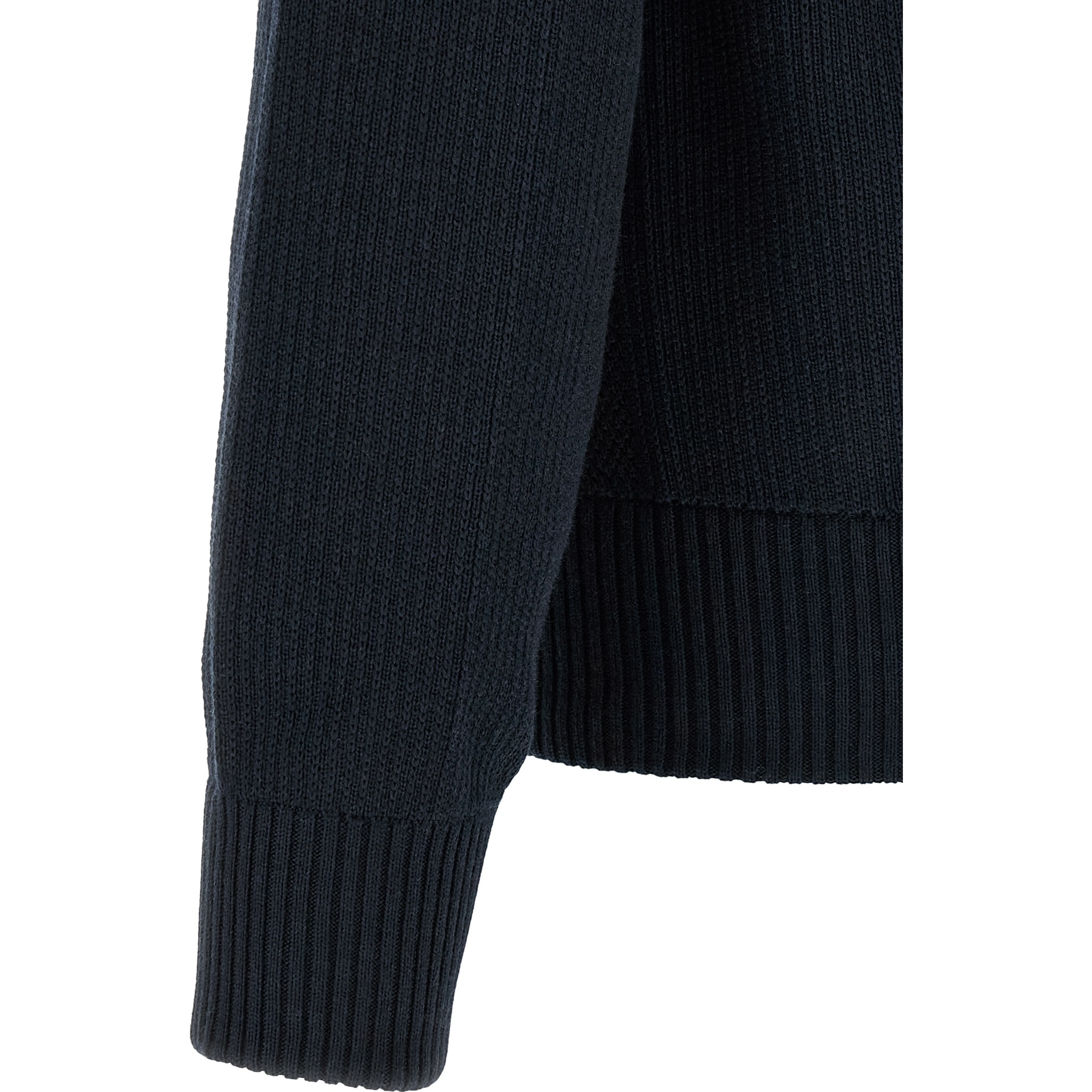 Black Wool Full-Length Jacket