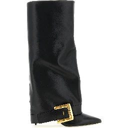 Black Calfskin Over The Knee
