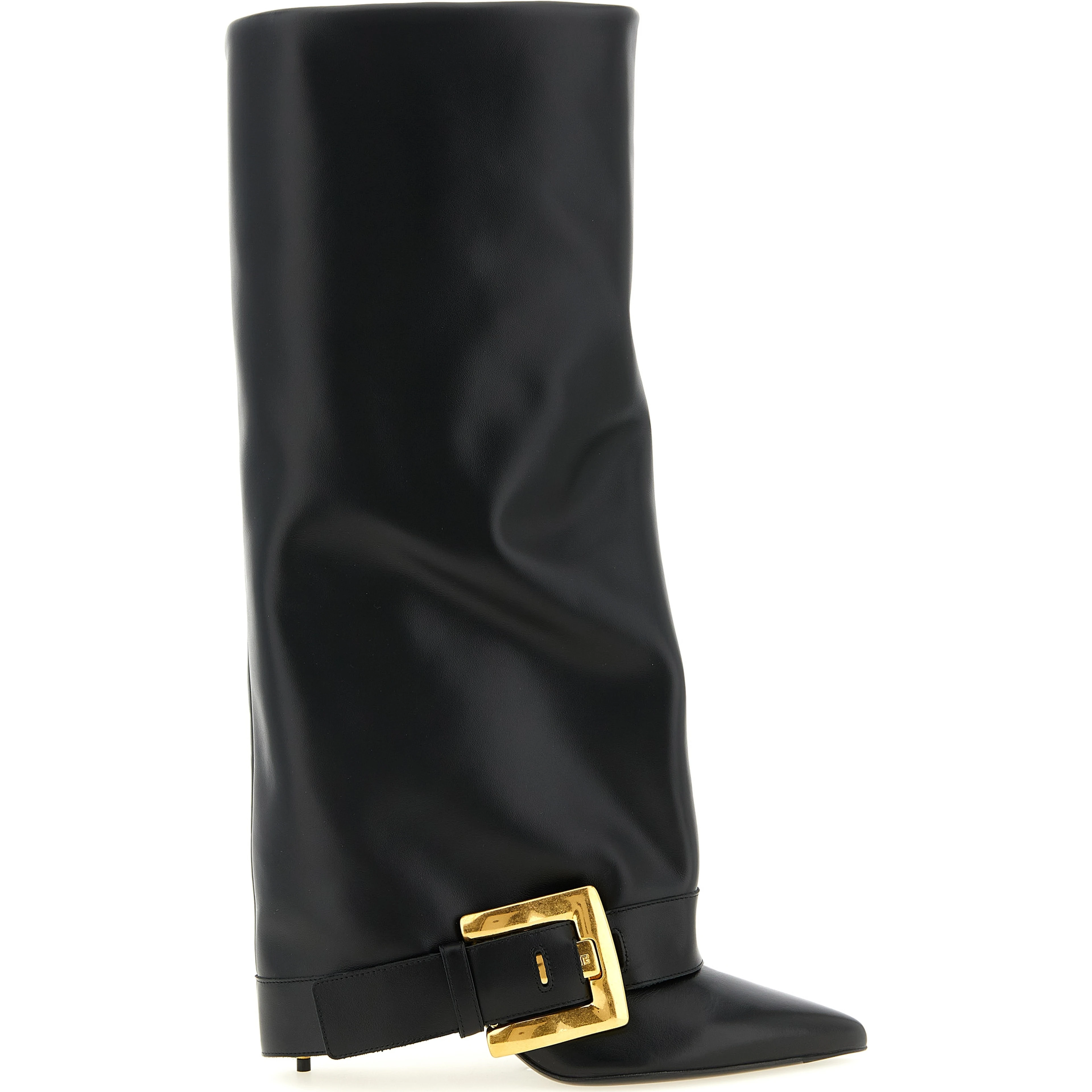 Black Calfskin Over The Knee