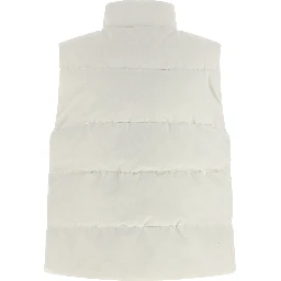 White Polyester Sleeveless Jacket