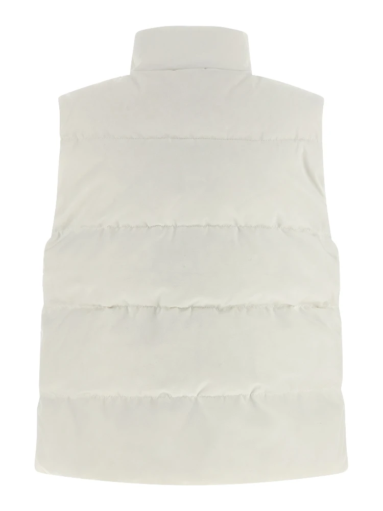 White Polyester Sleeveless Jacket alternative