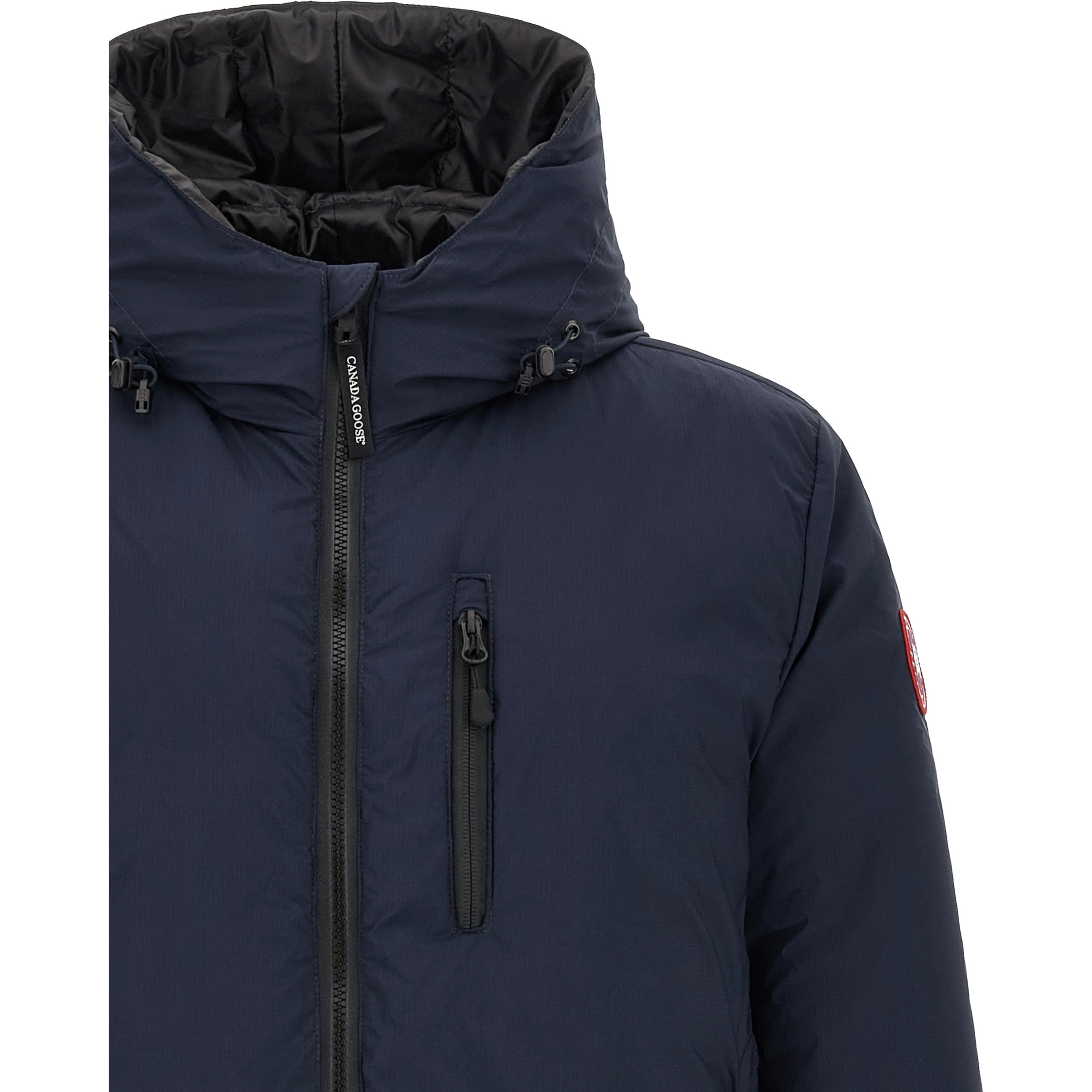 Blue Polyamide Full-Length Jacket