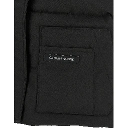 Black Polyester Sleeveless Jacket