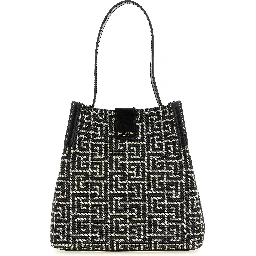 Bicolor Cotton Shoulder Bag