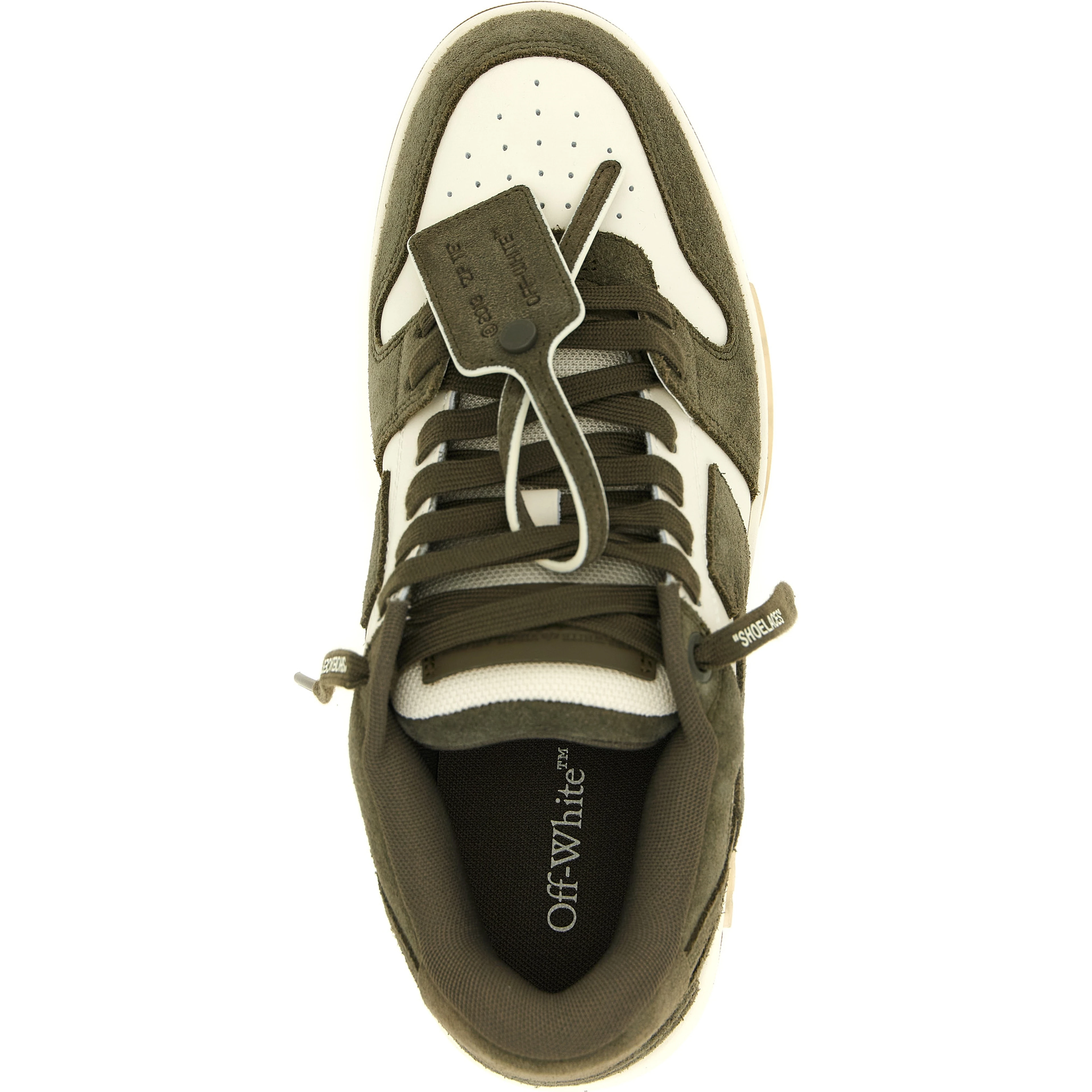 Bicolor Cowhide Athletic Sneakers