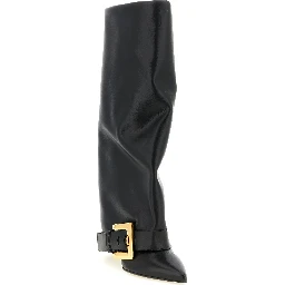 Black Calfskin Over The Knee