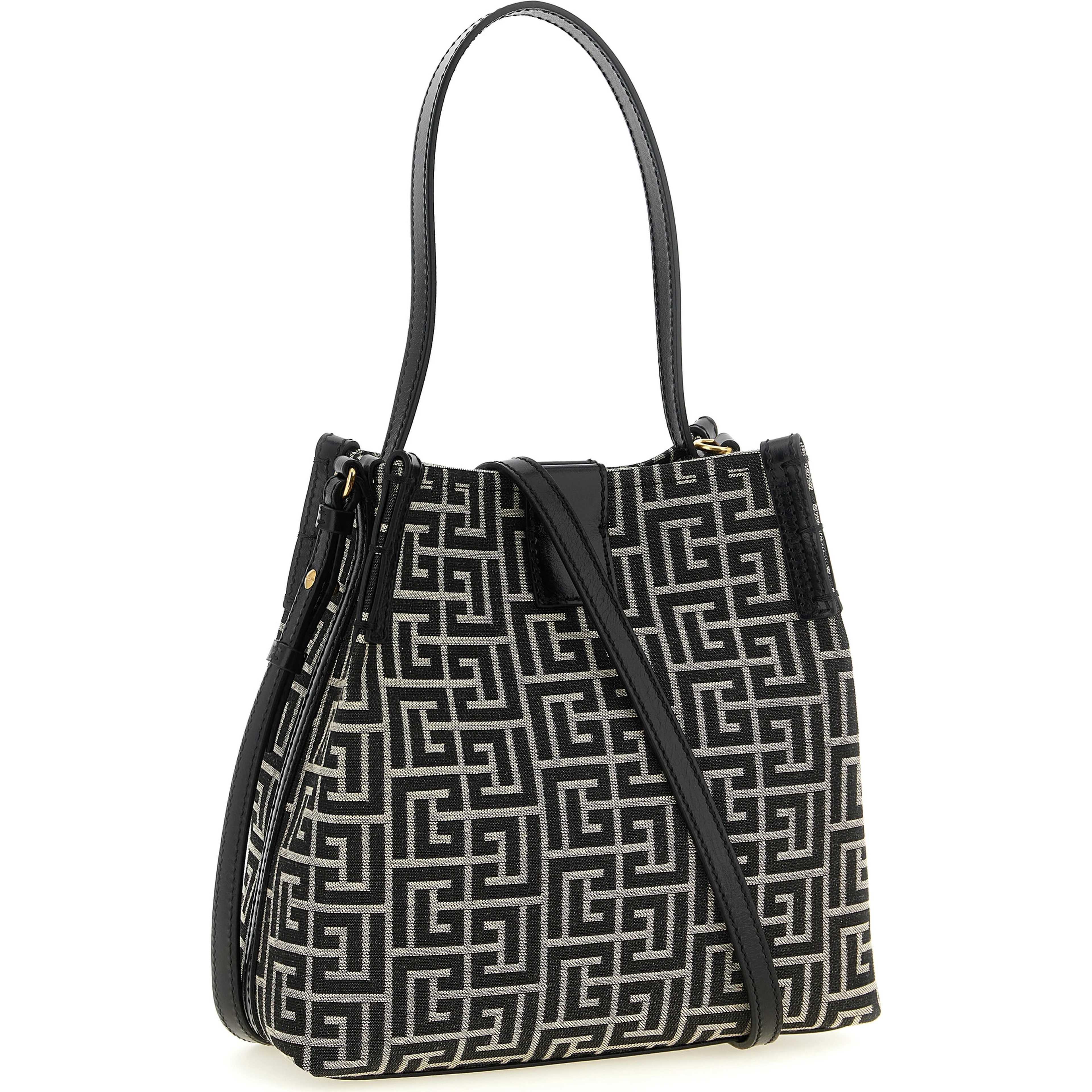 Bicolor Cotton Shoulder Bag