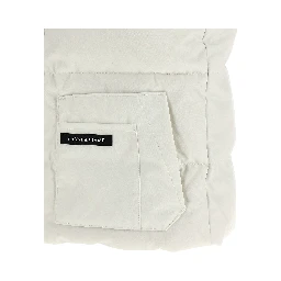 White Polyester Sleeveless Jacket