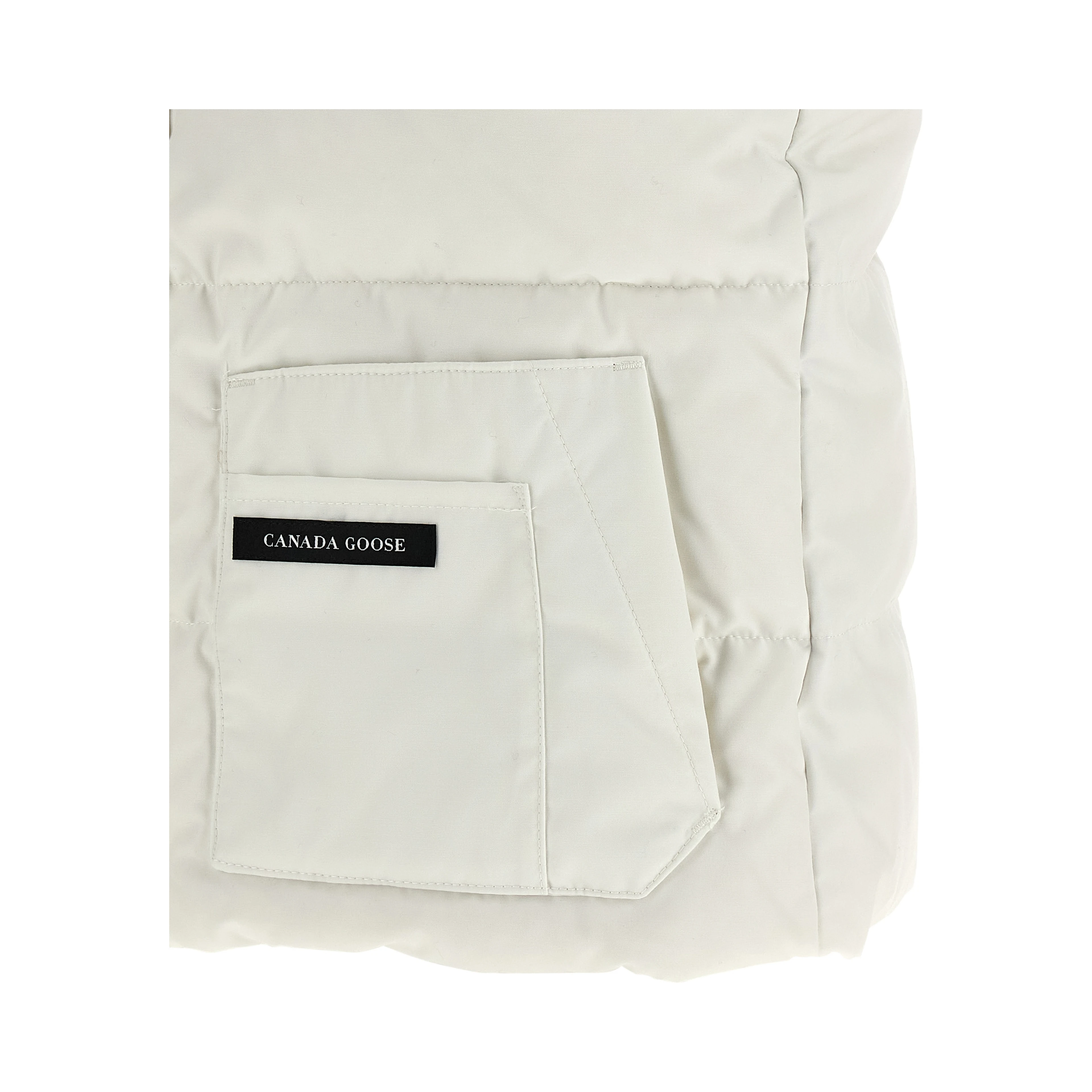 White Polyester Sleeveless Jacket