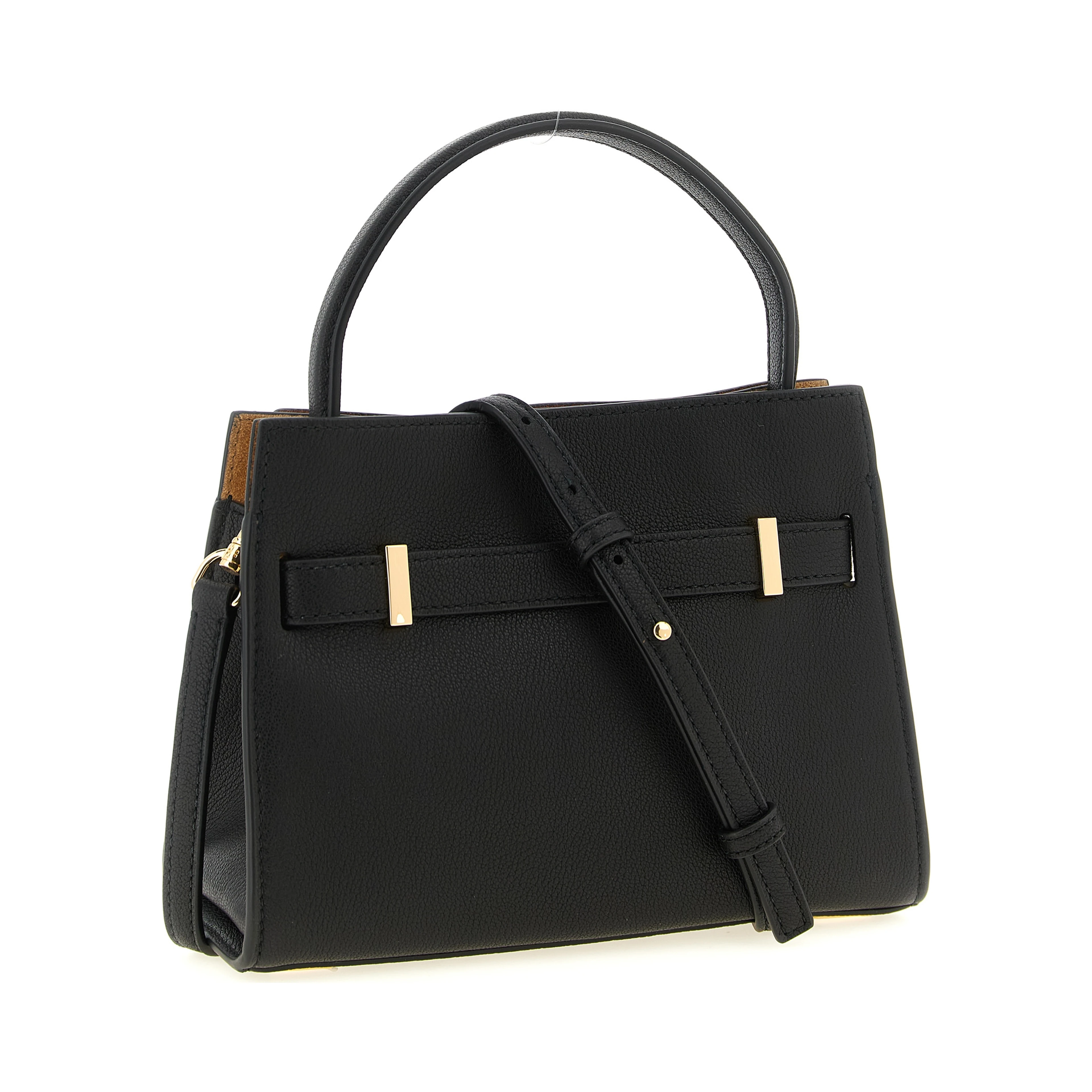 Black Lambskin Crossbody Bag