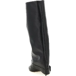Black Calfskin Over The Knee