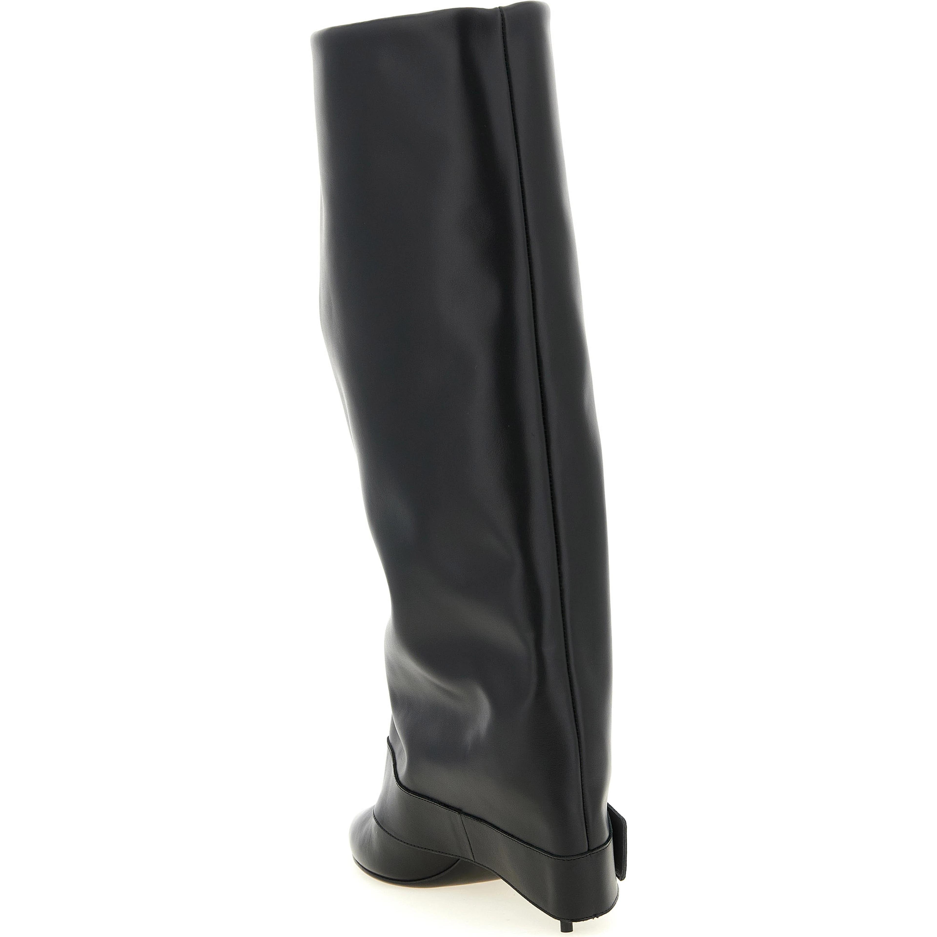 Black Calfskin Over The Knee