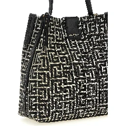 Bicolor Cotton Shoulder Bag
