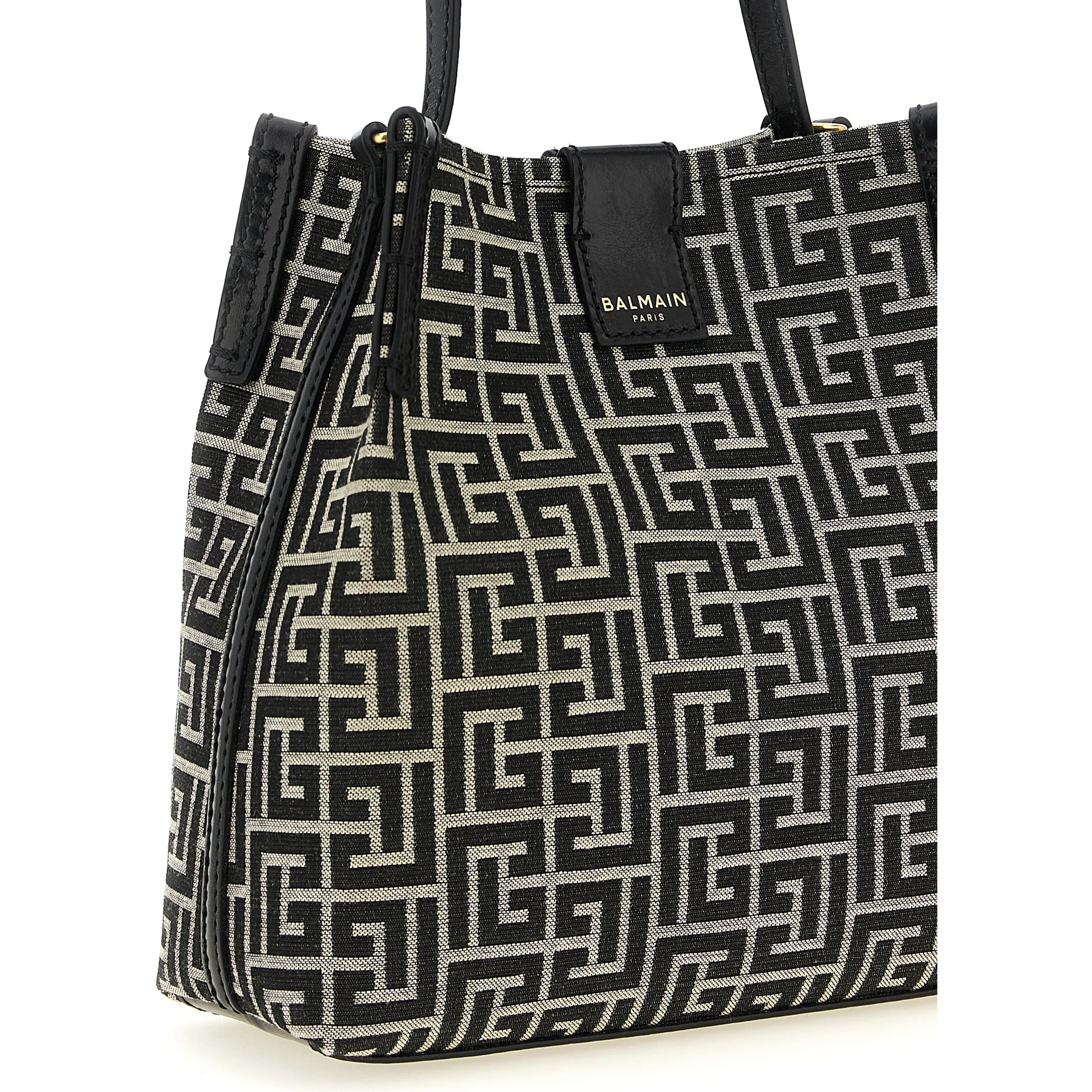 Bicolor Cotton Shoulder Bag