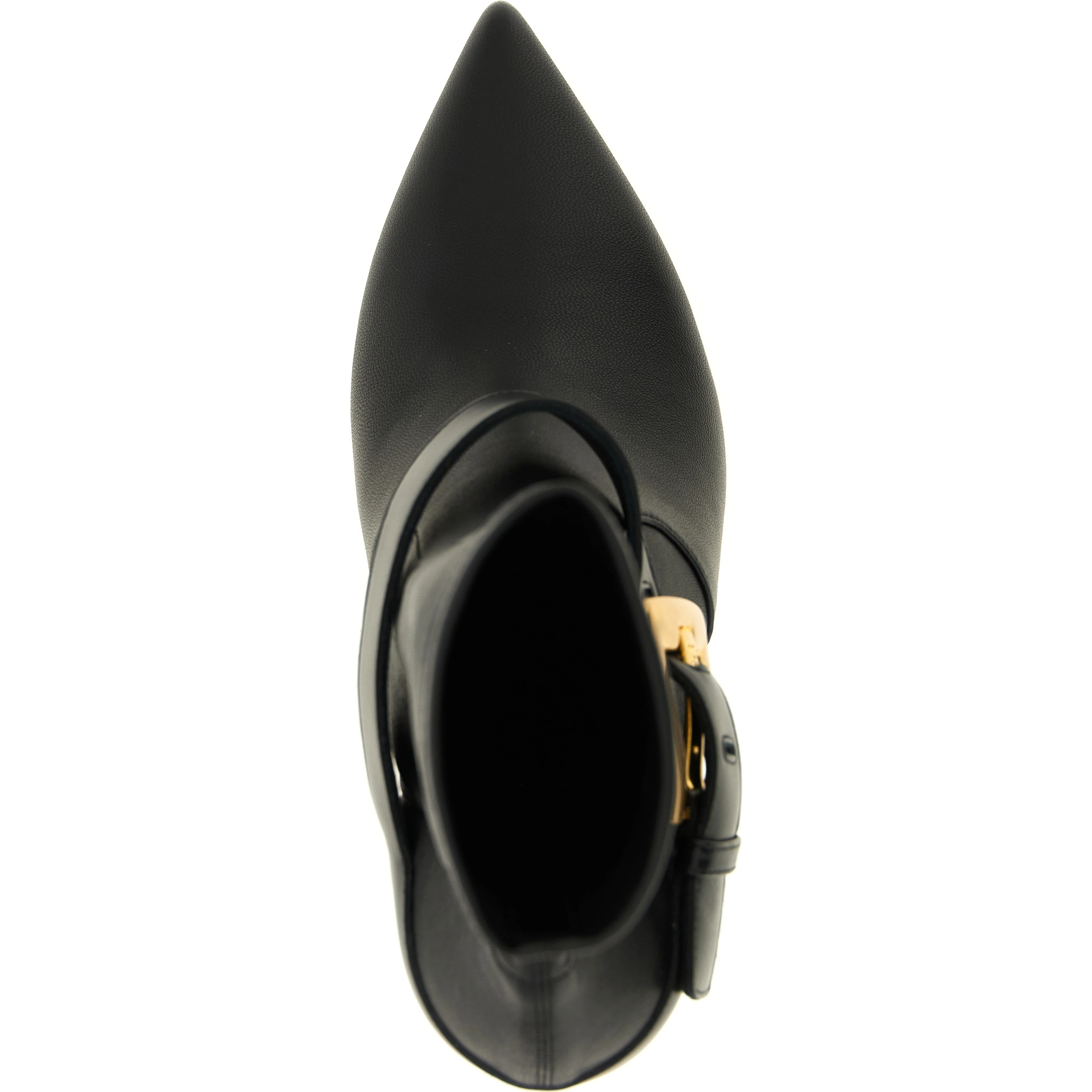 Black Lamb Leather Ankle Boots