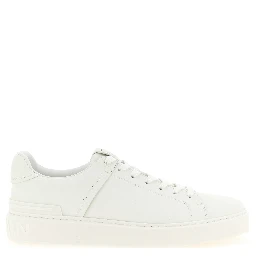 White Calfskin Low Top Sneakers