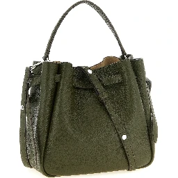 Bicolor Cowhide Crossbody Bag