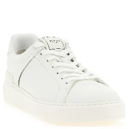 White Calfskin Low Top Sneakers