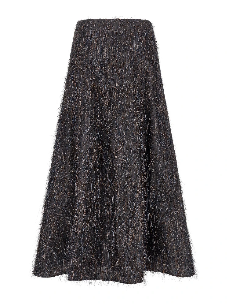Blue Viscose Midi Skirt alternative