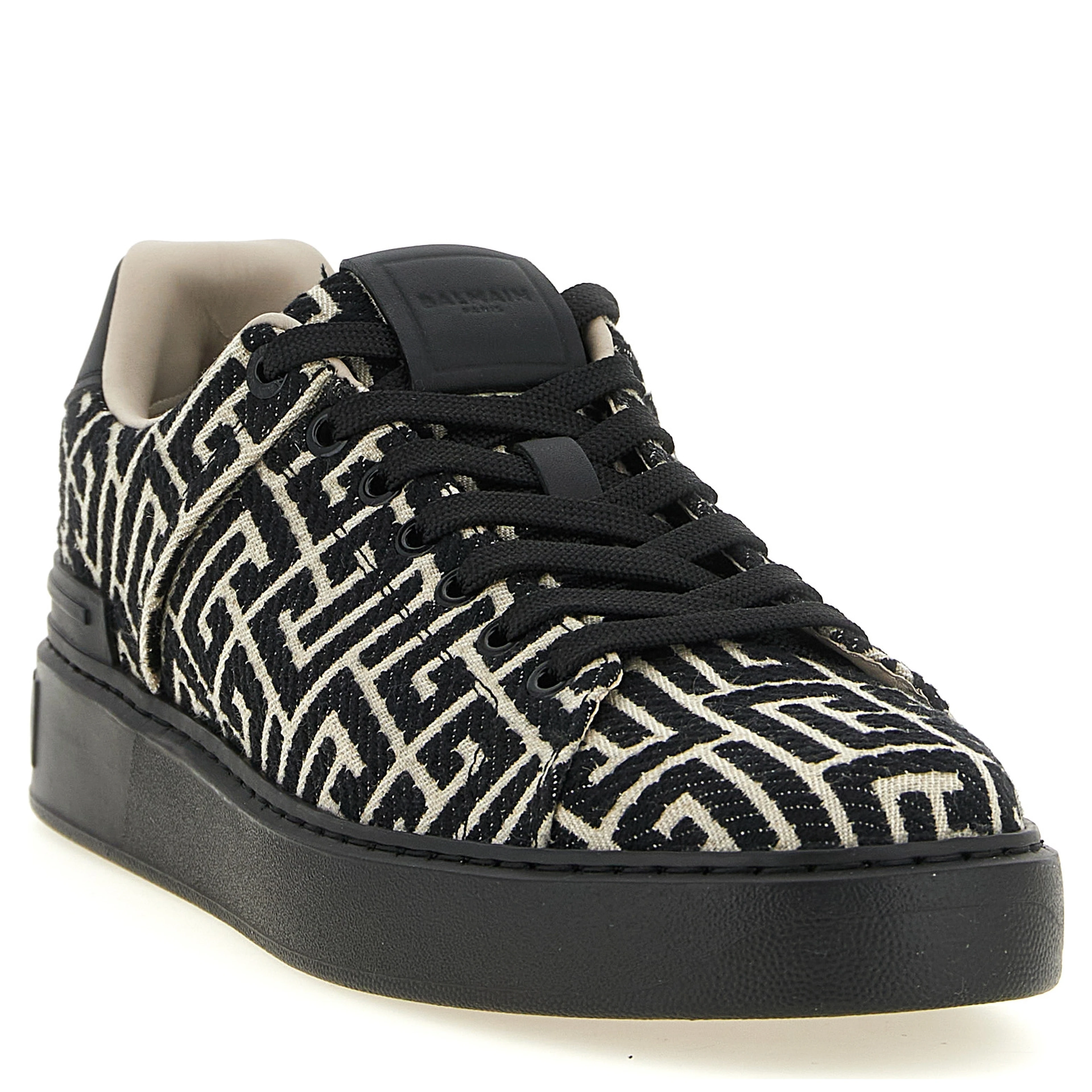 Bicolor Cotton Low Top Sneakers