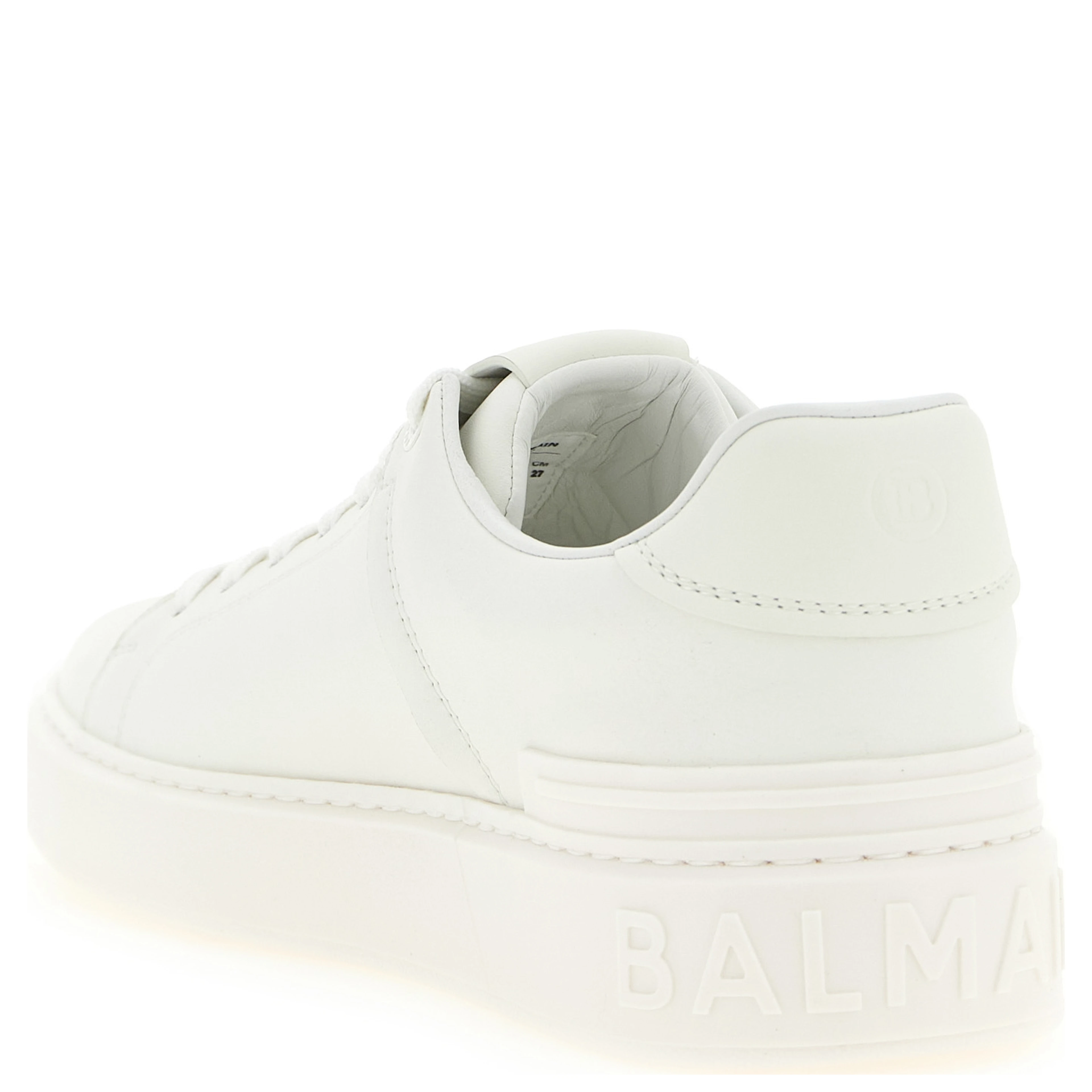 White Calfskin Low Top Sneakers