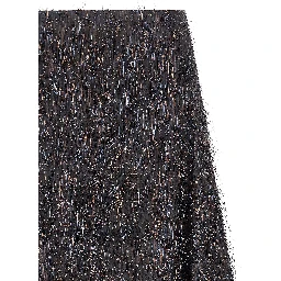 Blue Viscose Midi Skirt