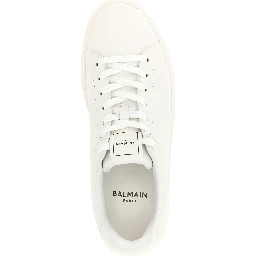 White Calfskin Low Top Sneakers
