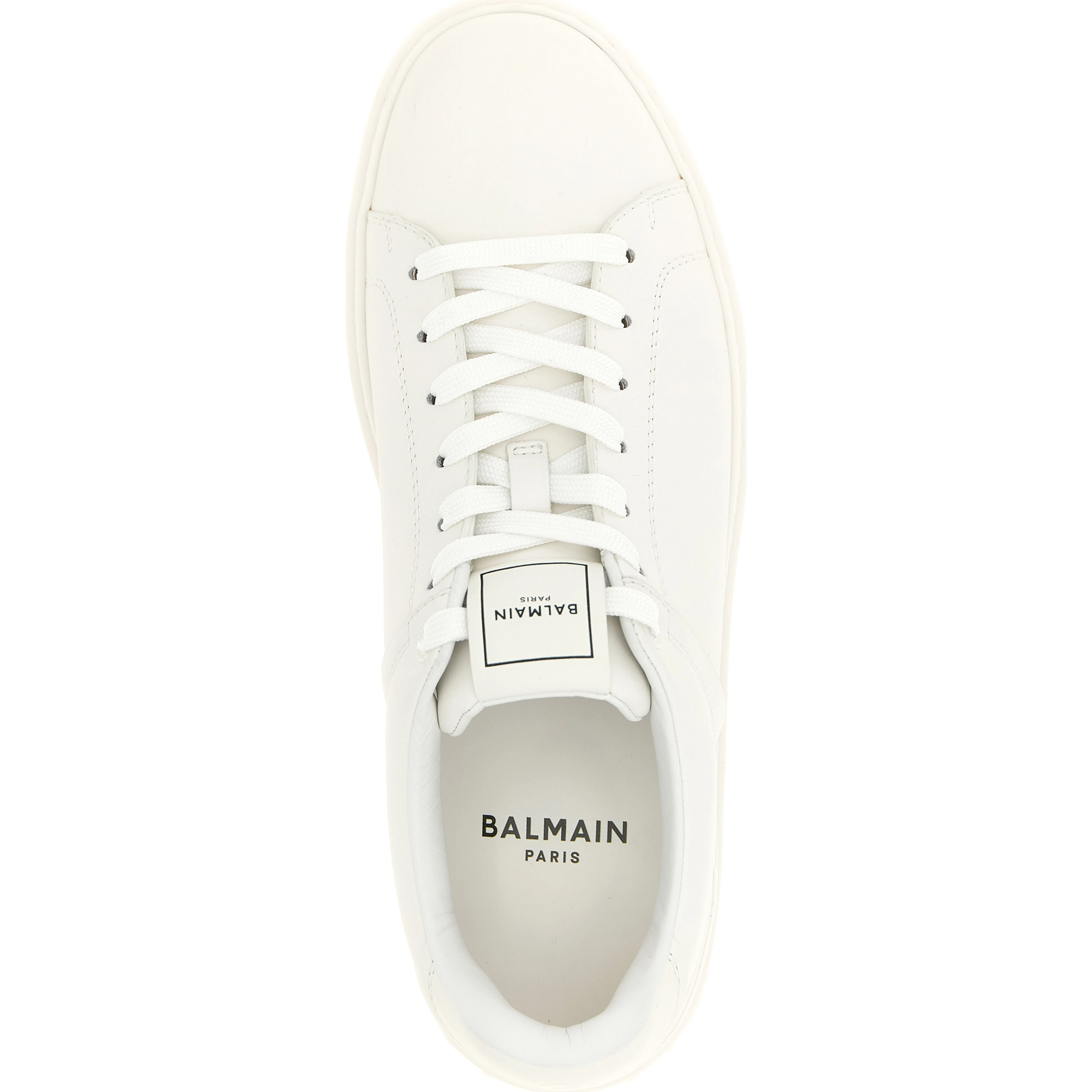 White Calfskin Low Top Sneakers